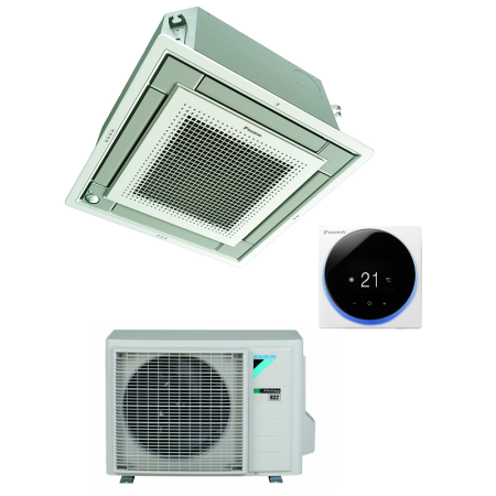 Condizionatore Daikin Cassetta A 4 Vie Fully Flat 9000 Btu Monosplit Inverter R32 Ffa25A9 Con Comando A Filo E Griglia A++