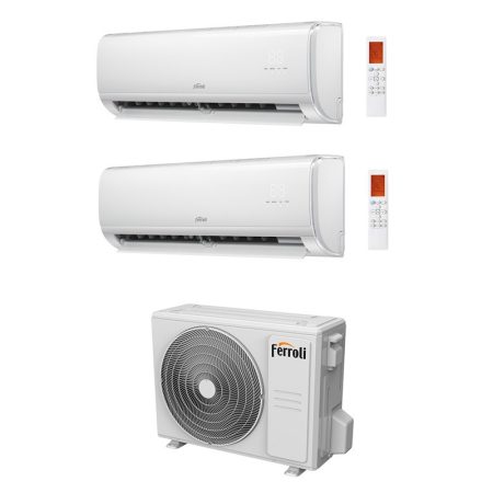 Condizionatore Ferroli Dual Split Giada M 12000+12000 Btu Wifi Inverter Esterna 18-2 A++