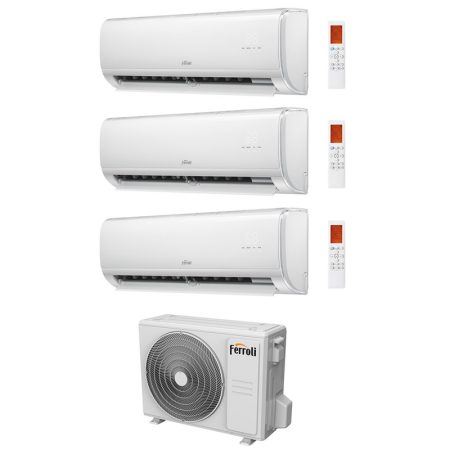 Condizionatore Ferroli Trial Split Giada M 9000+9000+12000 Btu Wifi Inverter Esterna 21-3 A+