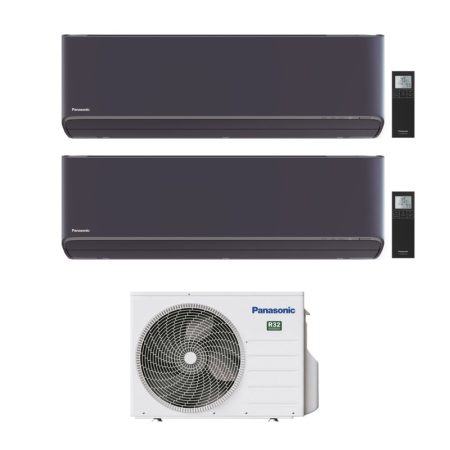 Condizionatore Panasonic Dual Split Etherea Grafite 12000+12000 Btu Wifi Inverter Cu-2Z50Tbe A+++