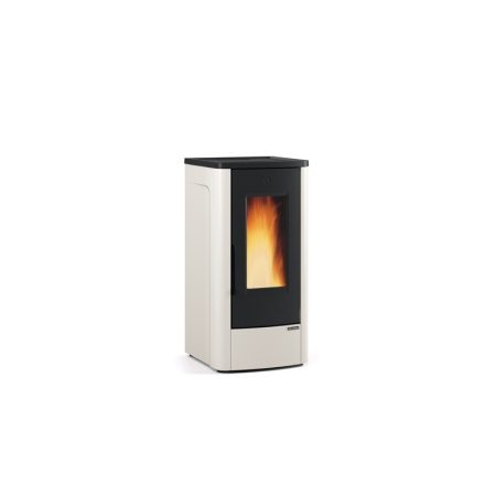 Stufa A Pellet La Nordica Extraflame Dahiana Vfs 10 Kw In Acciaio E Top In Ghisa Colore Avorio Ad Aria