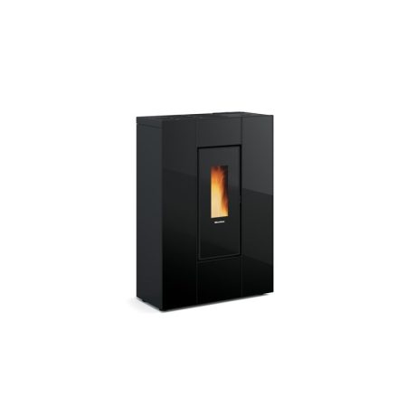 Stufa A Pellet La Nordica Extraflame Marilena Plus Ad Crystal 8 Kw In Vetro Colore Fume' Canalizzata Ad Aria